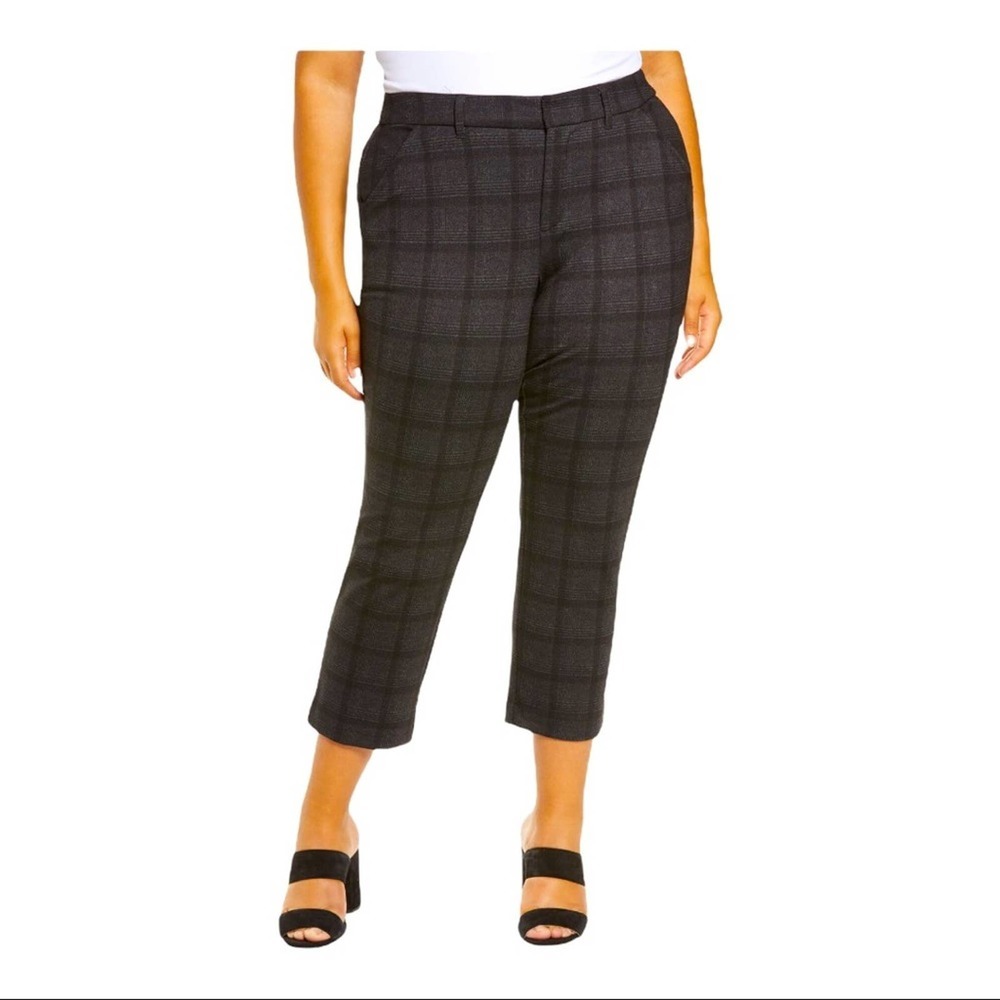 Wit & Wisdom Plaid High Rise Crop Pants NWT XL Woman’s